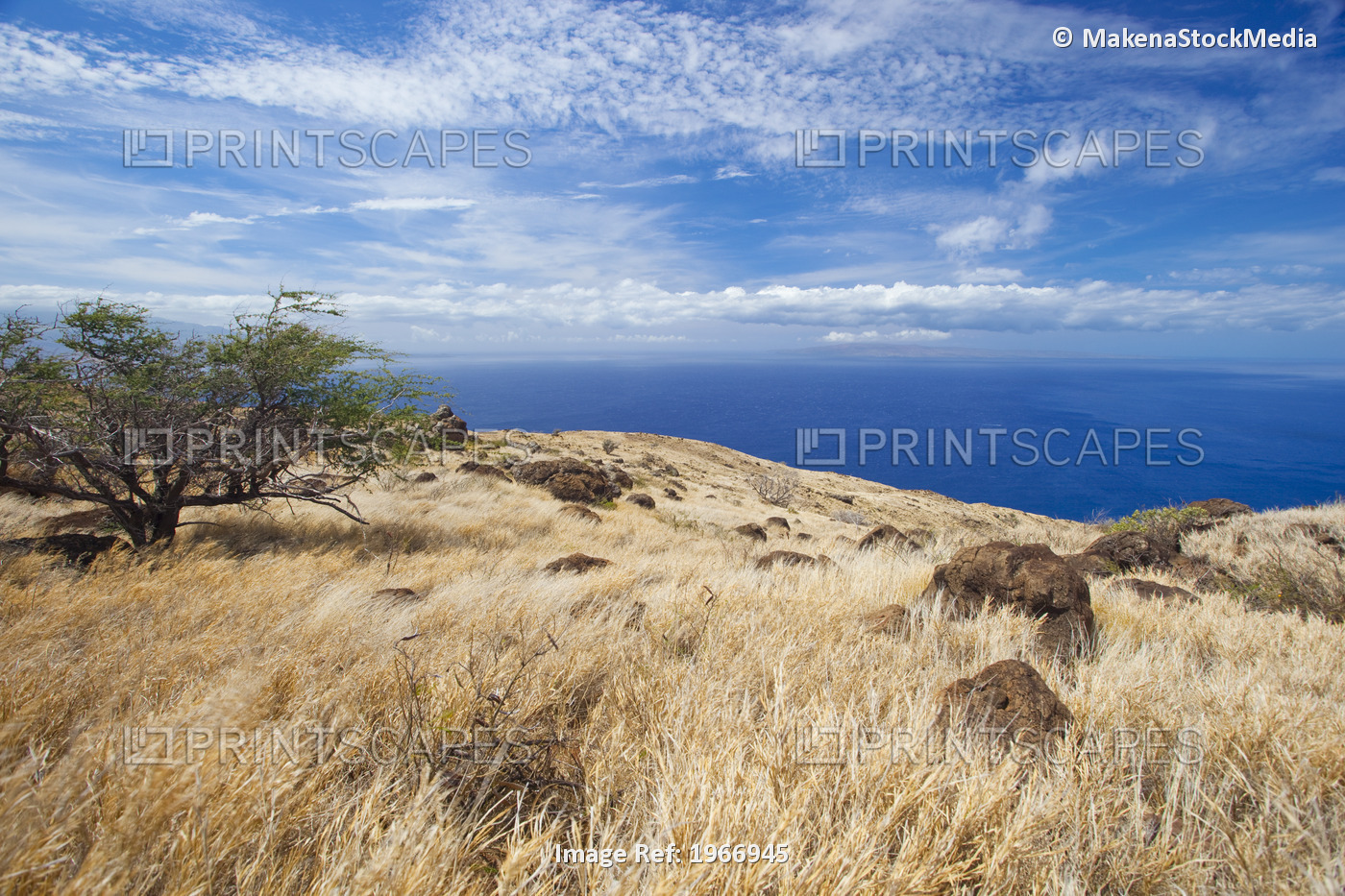 Hawaii, Maui, Ma'alaea, View Of Ocean From The Historic Ma'alaea To Lahina Pali ...