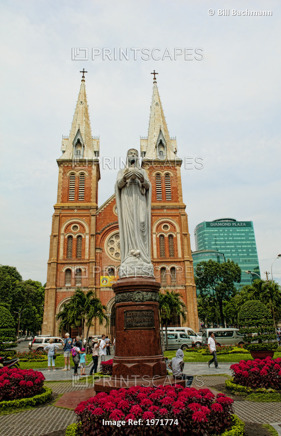 Vietnam, Saigon, Ho Chi Minh City, Tourists Gather To See The Notre Dame ...