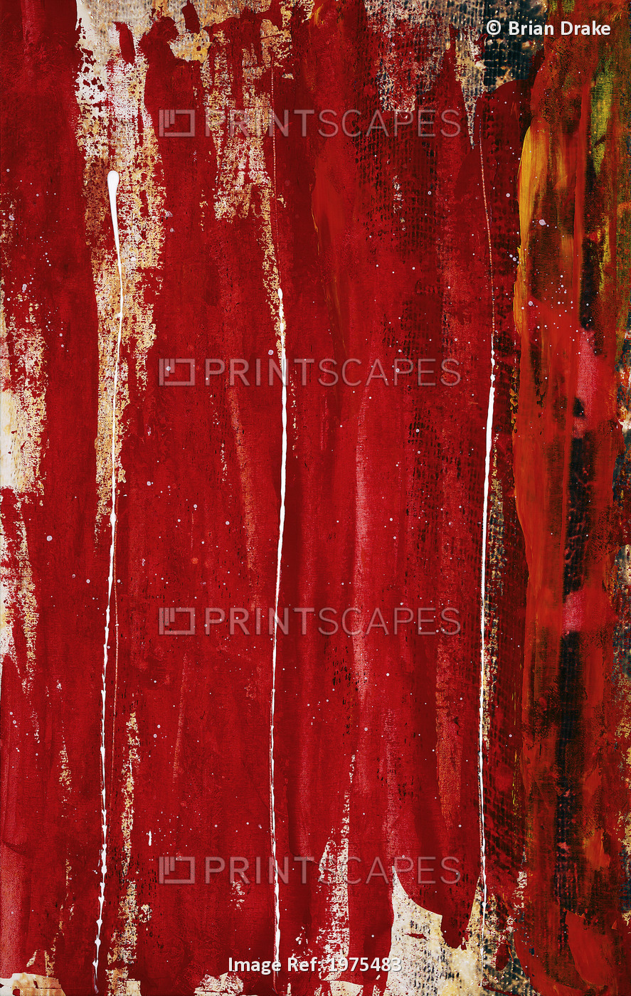 Red Study #1, Abstract Painting In Red (Acrylic Painting).