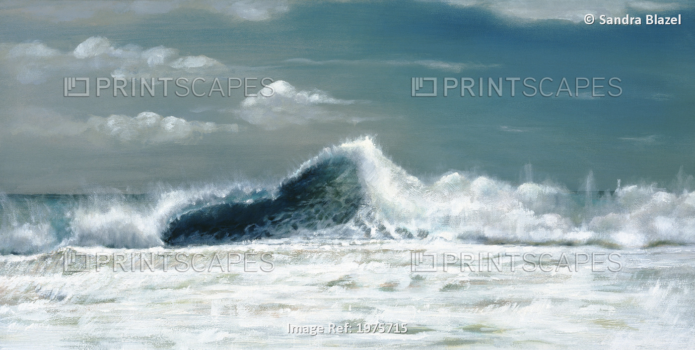 Acrylic Painting, Danny's Kona Wave - Dramatic Crashing Wave