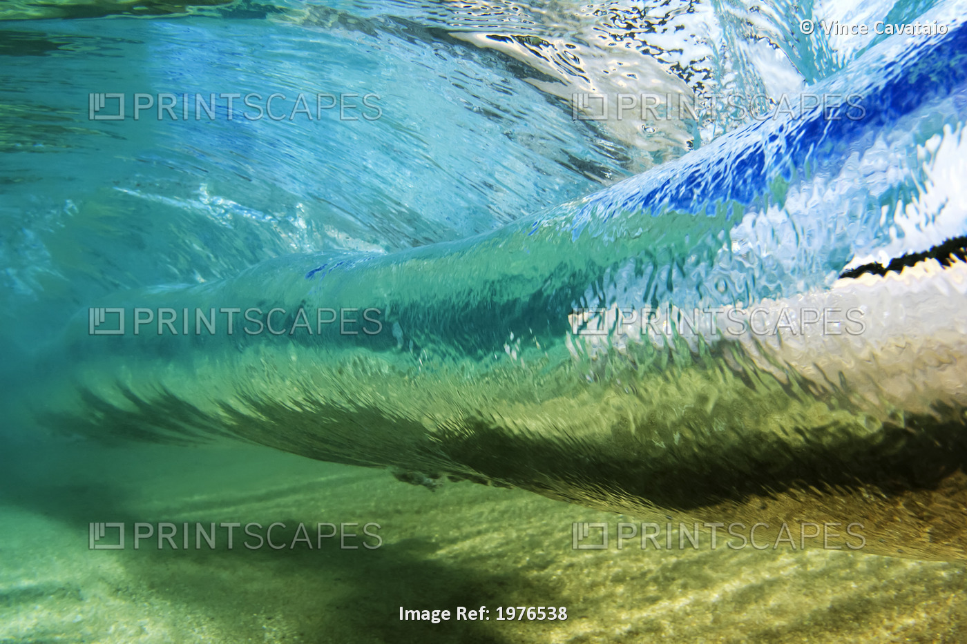 Underwater View Of Wave; Hawaii