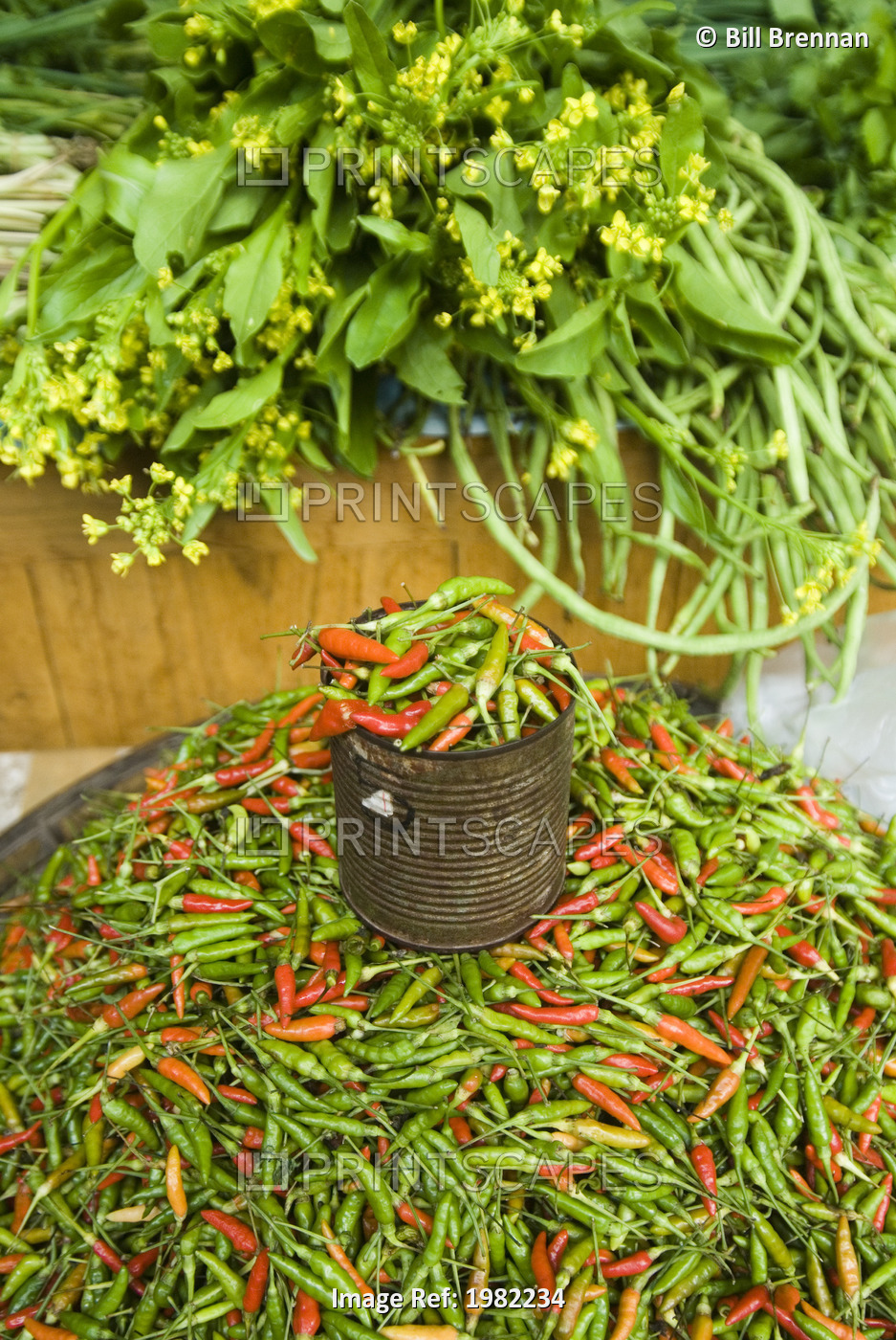Chilli Peppers For Sale At The Market; Mae Hong Son Province, Thailand