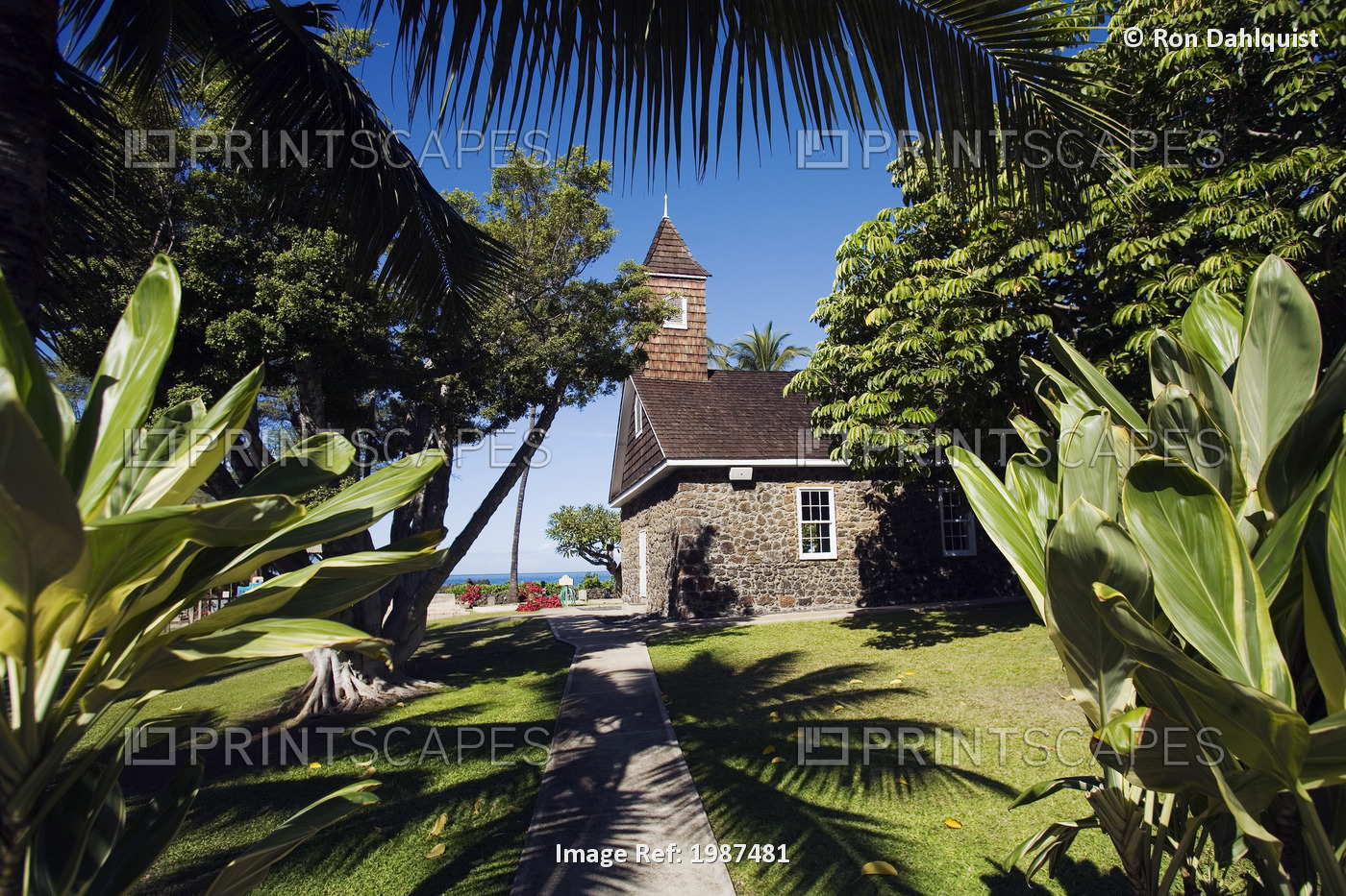 USA, Hawaii, Maui, Keawala'i Congregational Church; Makena