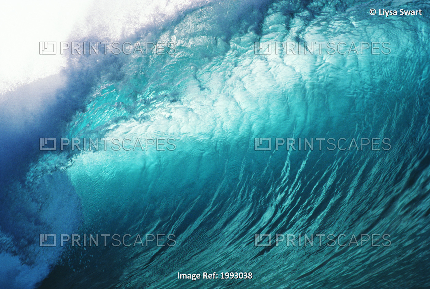 Hawaii, Close Up Of Huge, Glassy Wave.