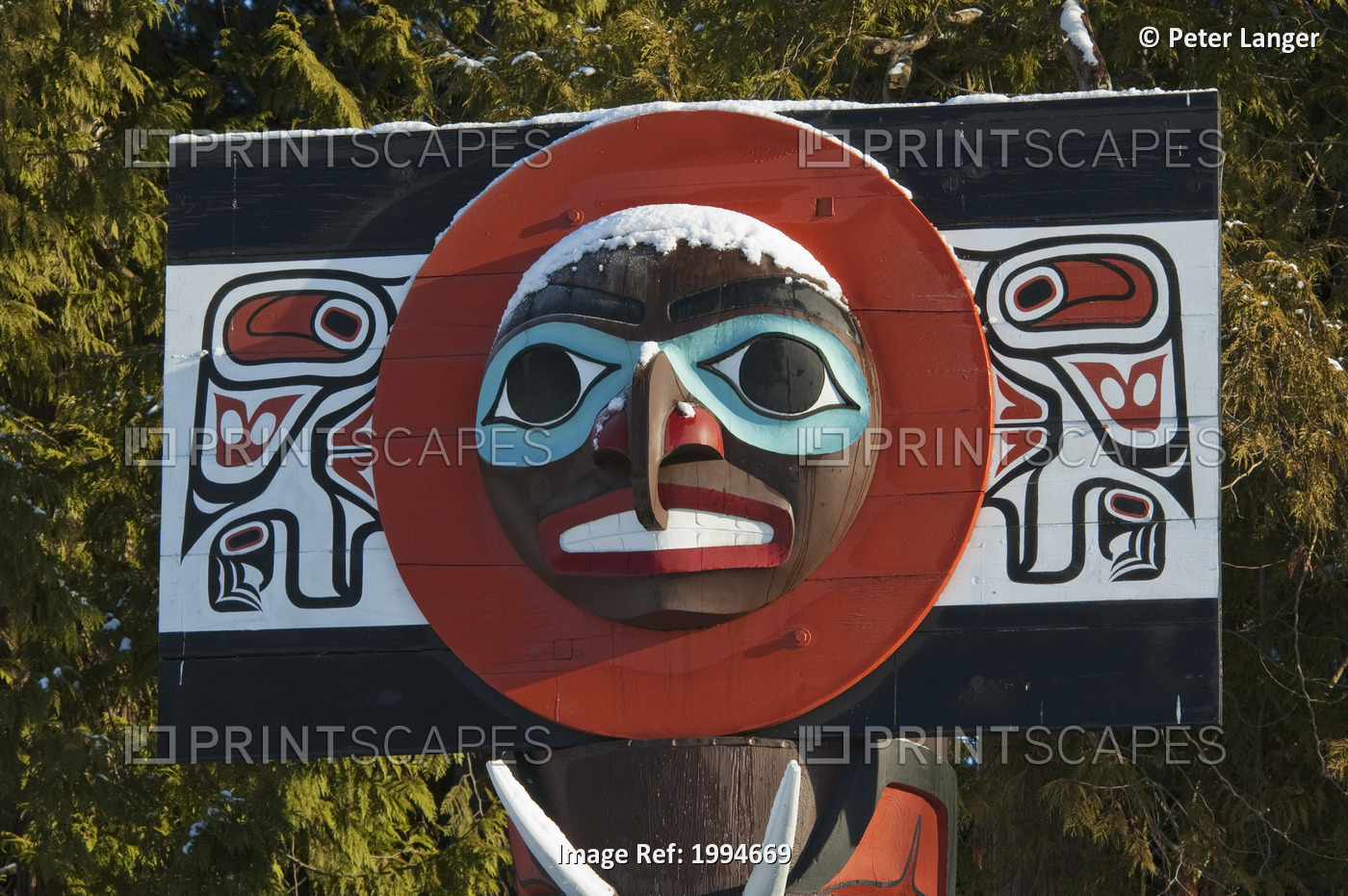 Moon On Chief Skedans Mortuary Pole Carved In Haida Style By Bill Reid With ...