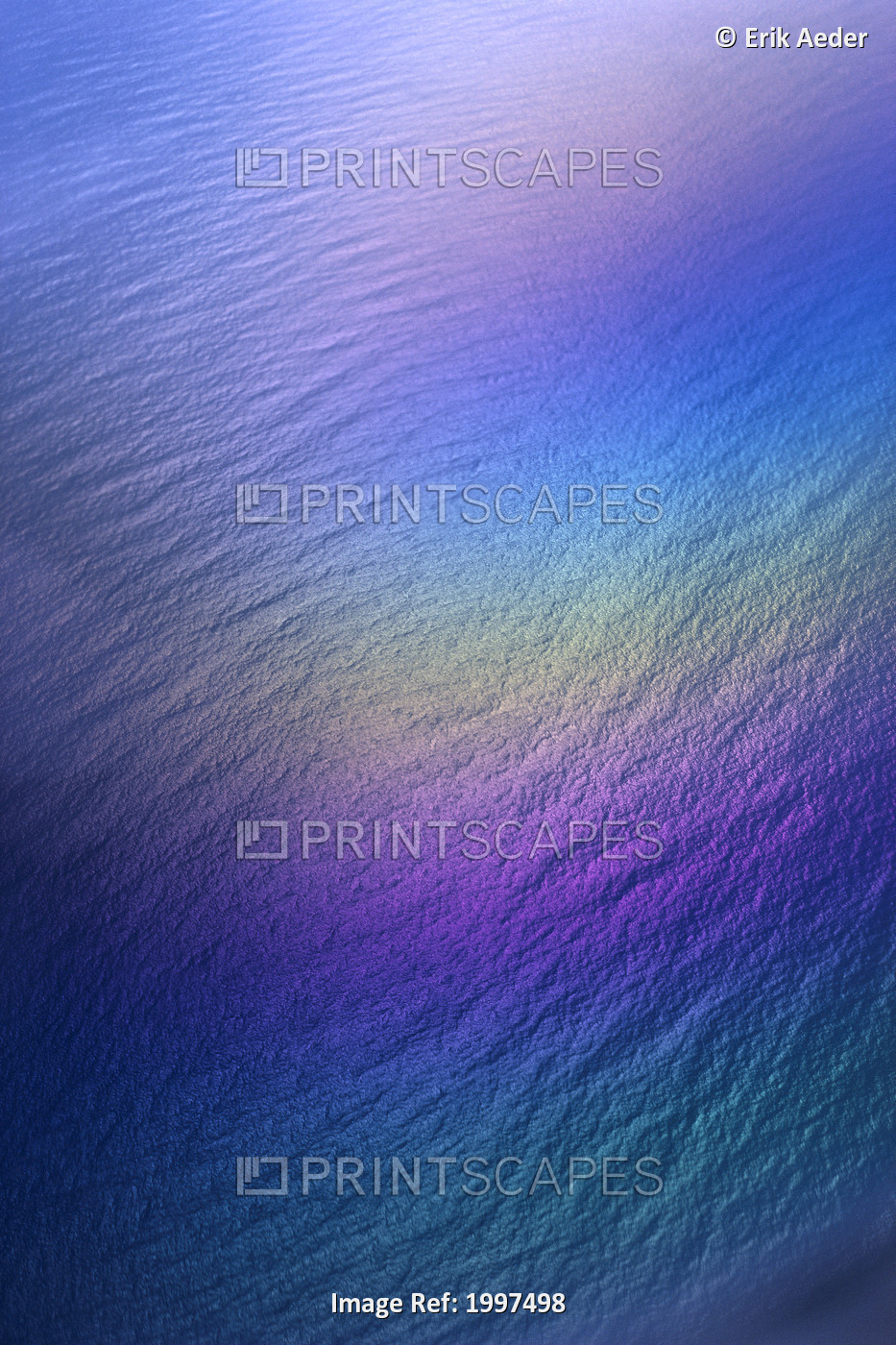 Hawaii, Rainbow Colors Over Water, Aerial Polarized Image A33E