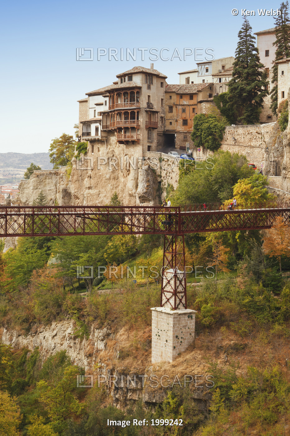 The Bridge Of Saint Paul Crossing The Huecar Ravine And The Hanging Houses ...