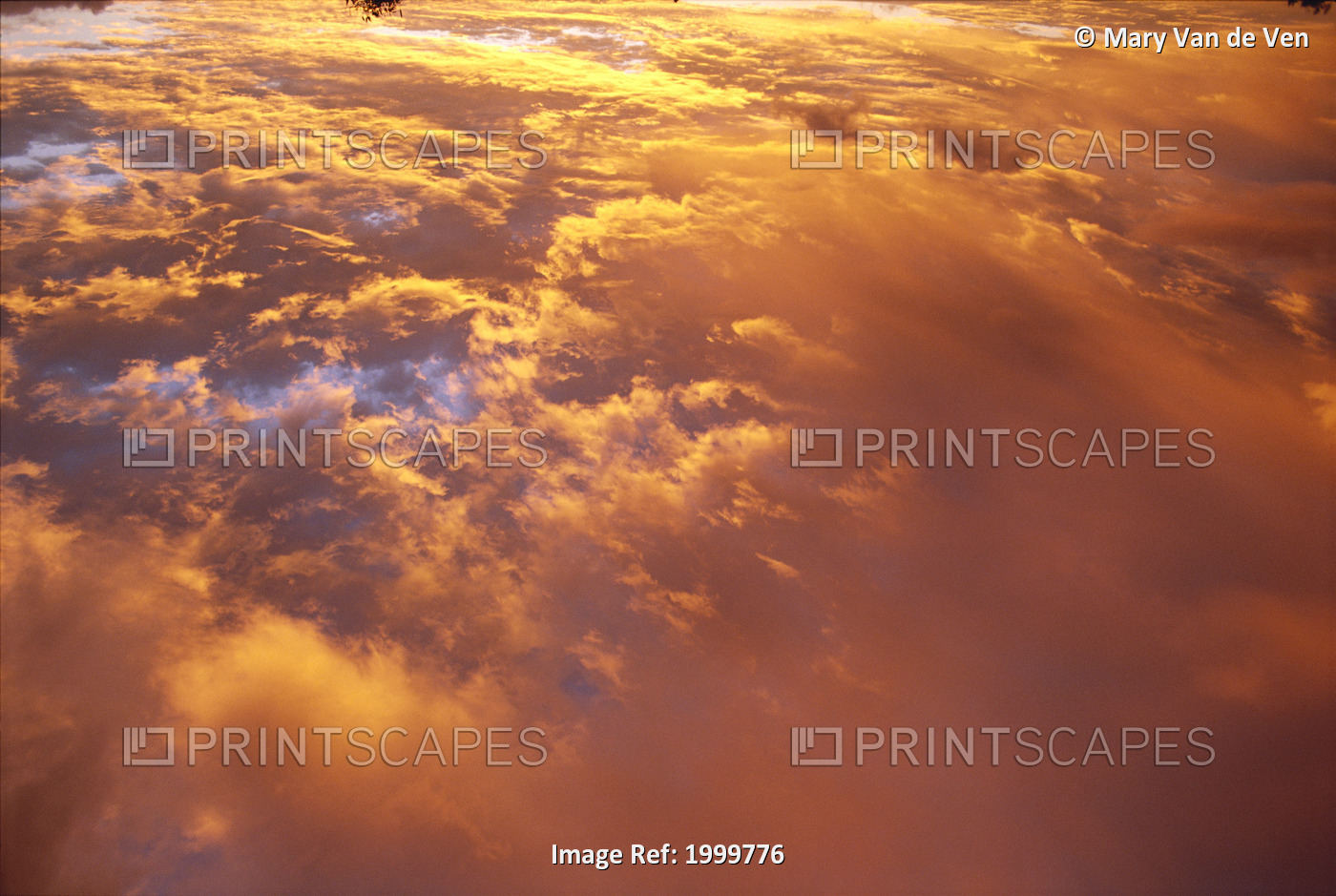 Clouds At Sunrise, Golden Orange Pink Tinted, Spectacular C1740