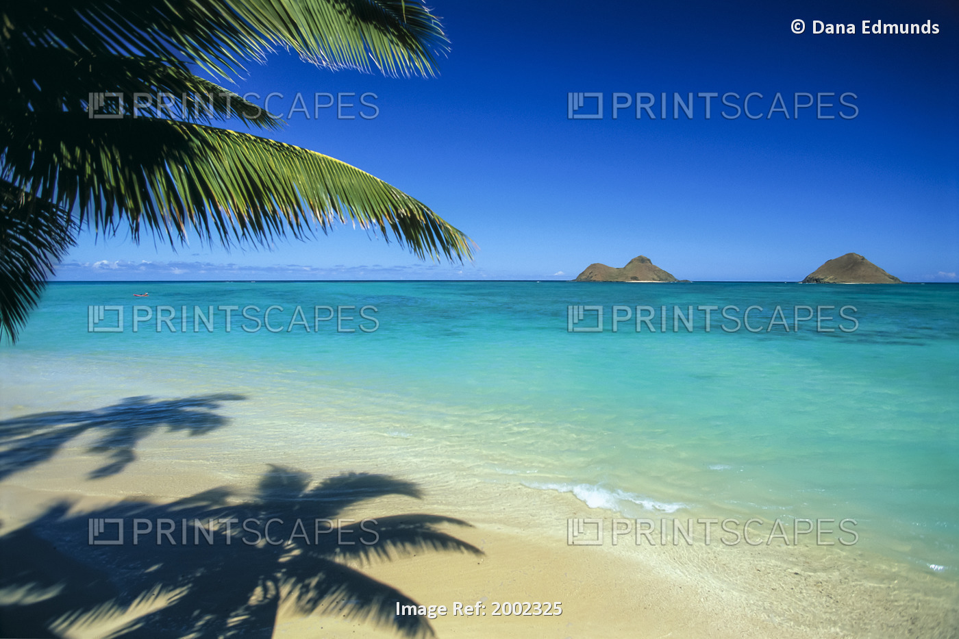 Hawaii, Oahu, Lanikai Beach With Calm Turquoise Water, Mokulua Islands ...