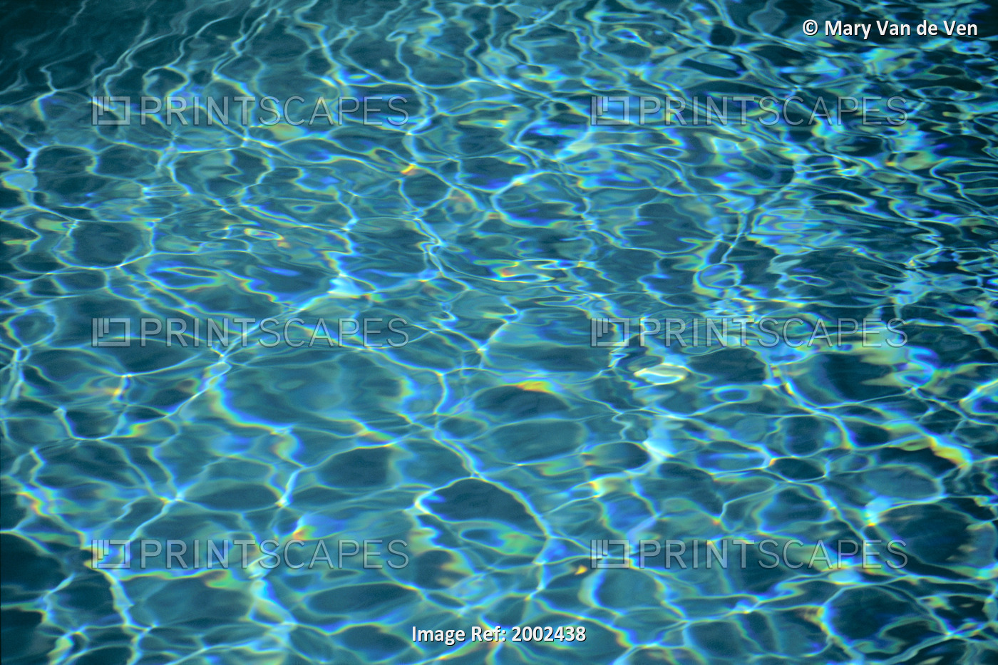 Water Reflections Of Pool, Design And Light Patterns