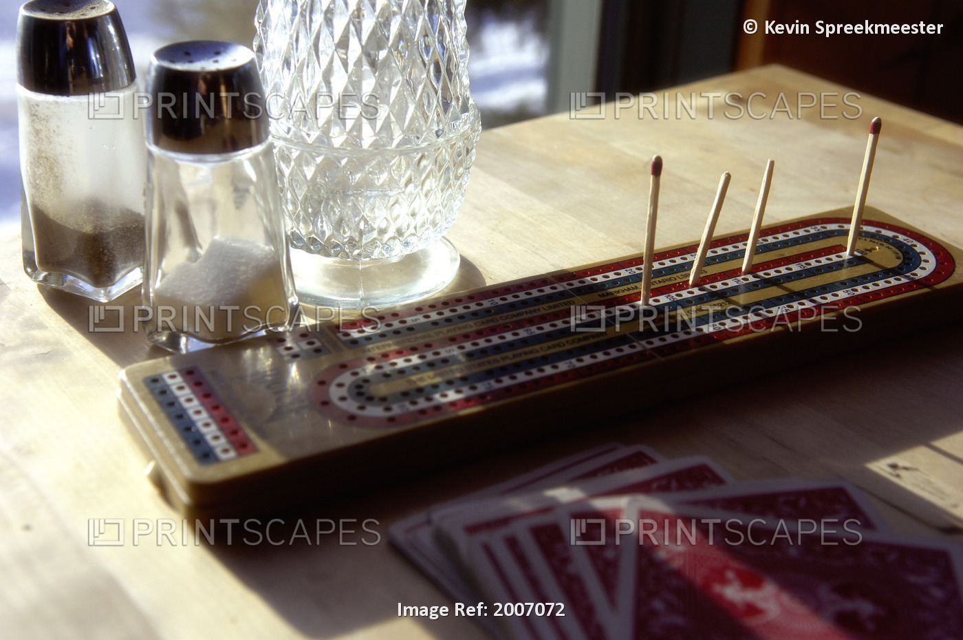 Cribbage Game Played With Matchsticks