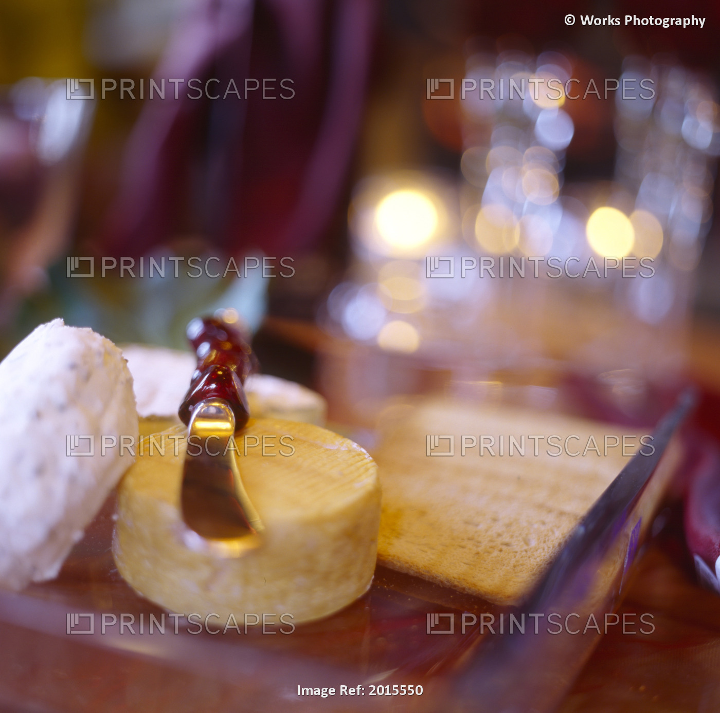 Cheese And Crackers On Plate