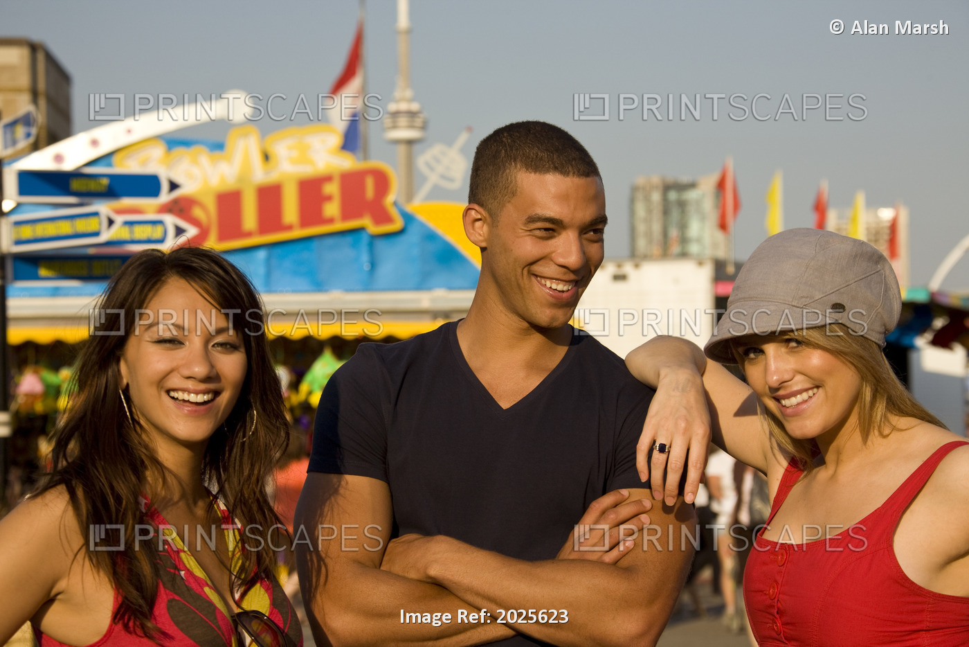 Three Friends At Canadian National Exhibition, Toronto, Ontario