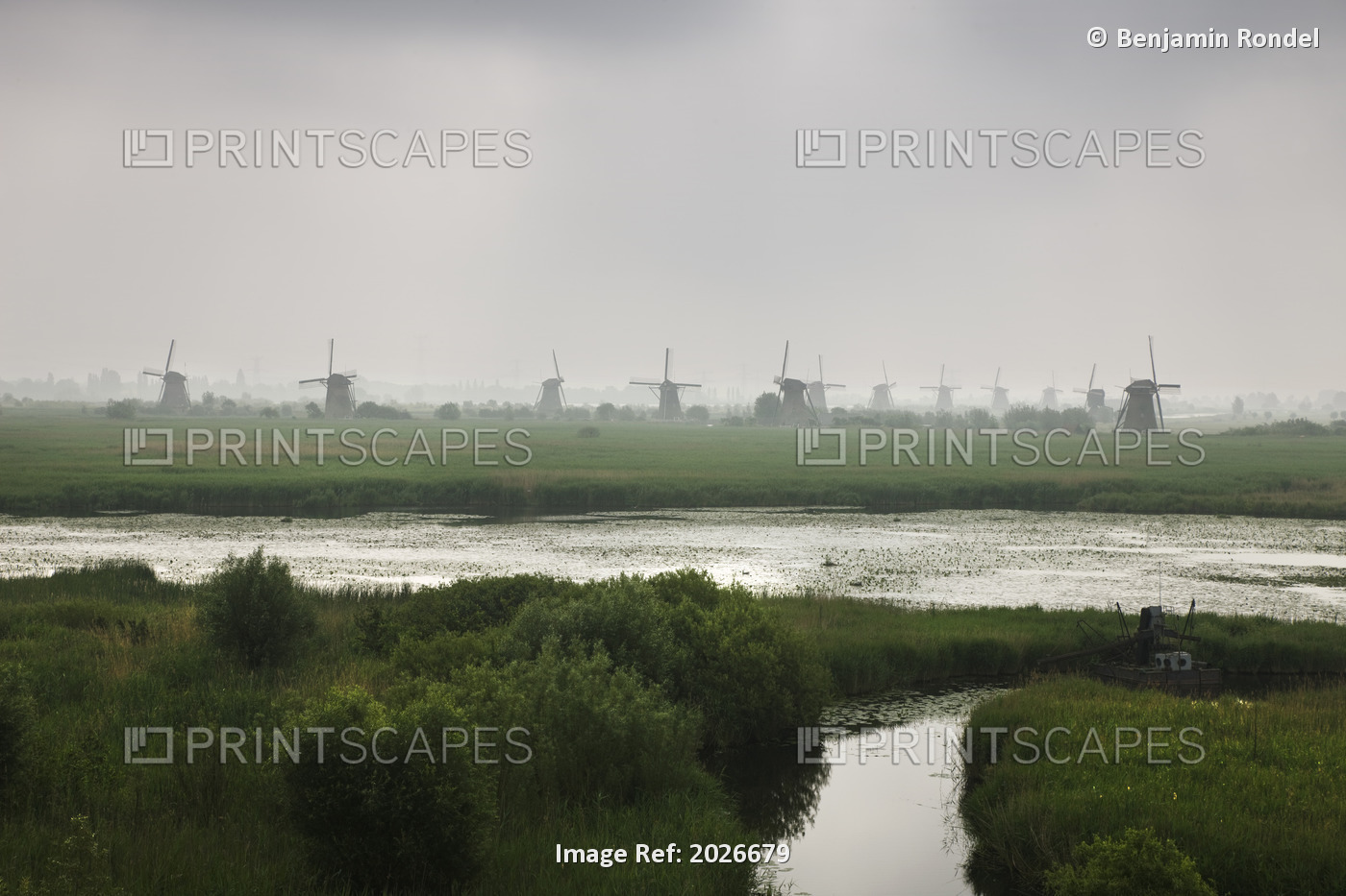 Windmills And Canals, Holland