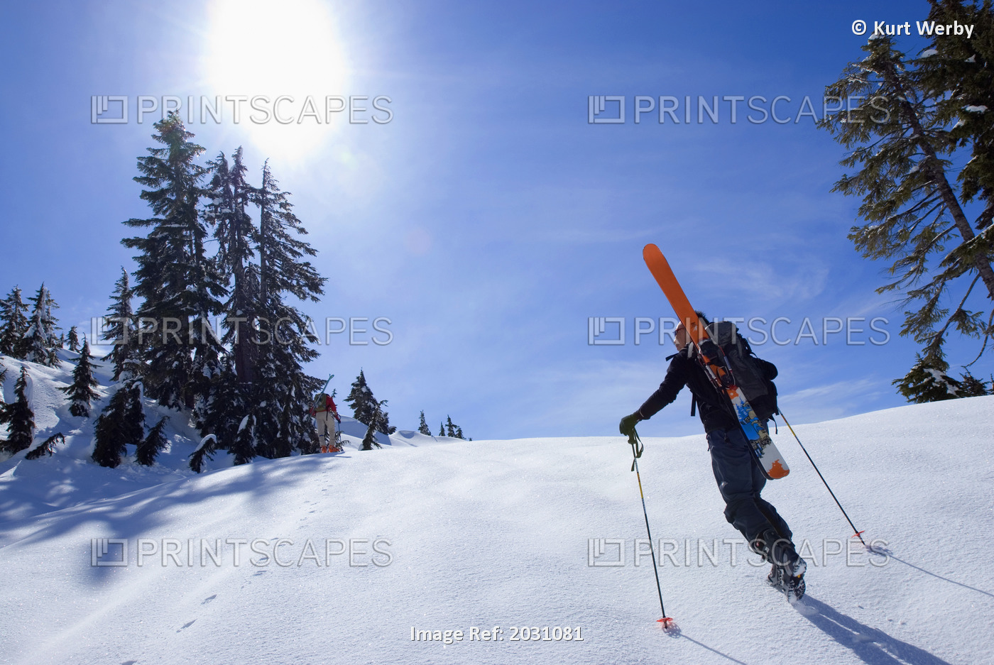 Skier Boot Packs Up To Mount Seymour, Mount Seymour Provincial Park, Vancouver, ...