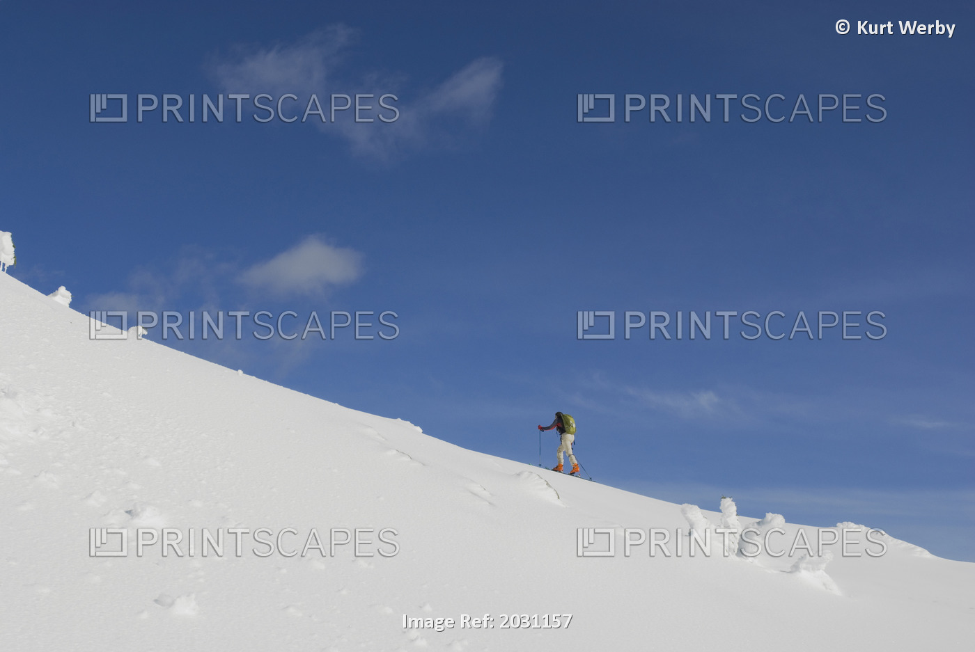 Skier Heads Up First Pump Peak At Mount Seymour, Mount Seymour Provincial Park, ...