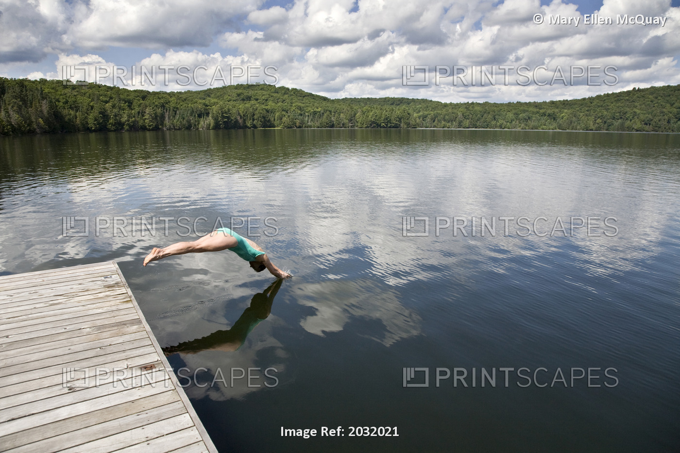 Woman Diving, Smoke Lake, Algonquin Park, Ontario