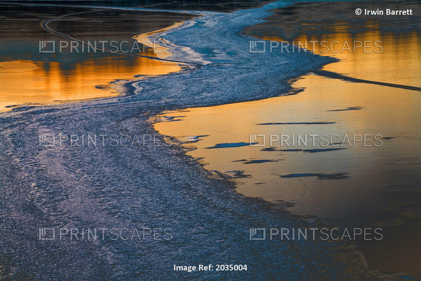 Artist's Choice: Ice Patterns On Lake Thomas At Sunset, Waverley, Nova Scotia