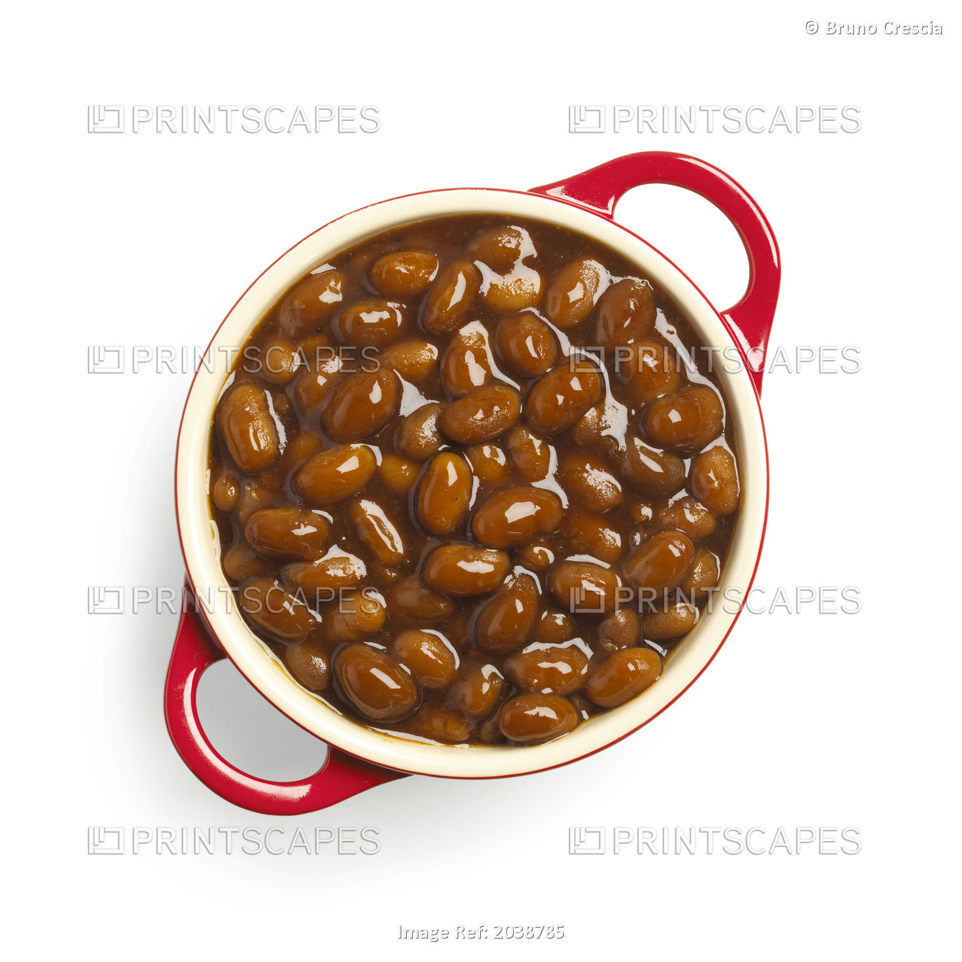 Beans In A Pot On A White Background