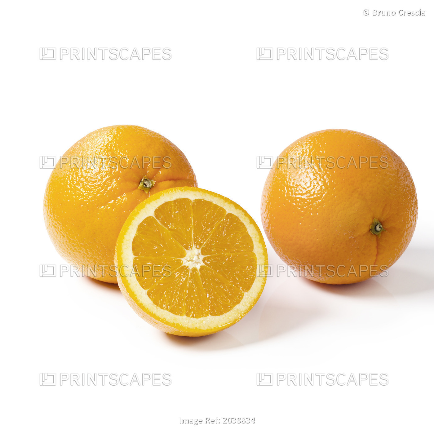 Oranges On A White Background