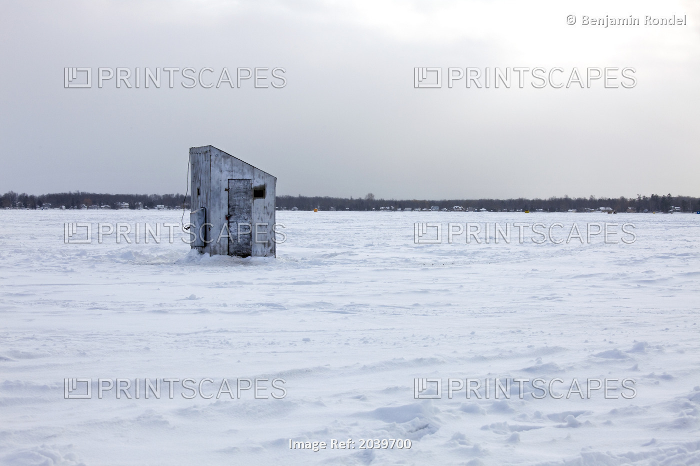 Ice Fishing Hut, Lake Simcoe, Ontario