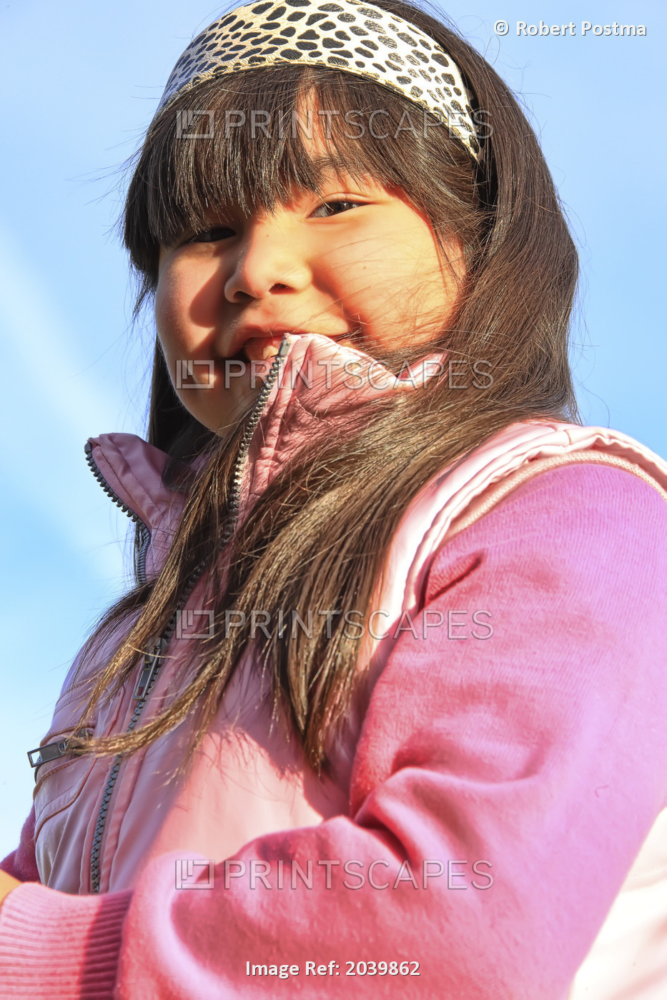 Portrait Of A Young First Nation Girl, Vancouver Island, British Columbia
