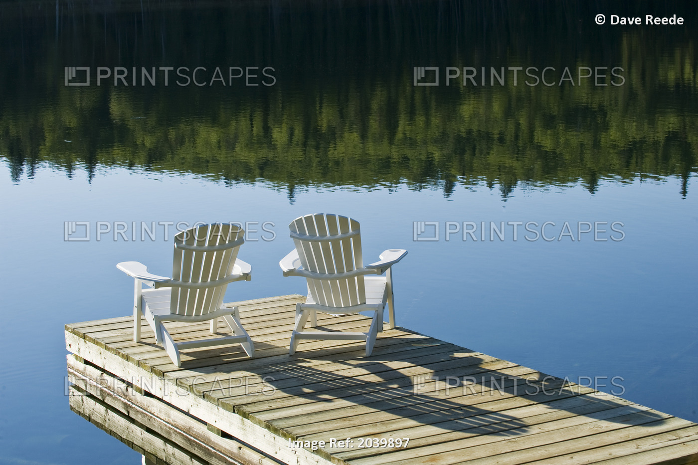 Artist's Choice: Chairs On Dock, Glad Lake, Duck Mountain Provincial Park, ...