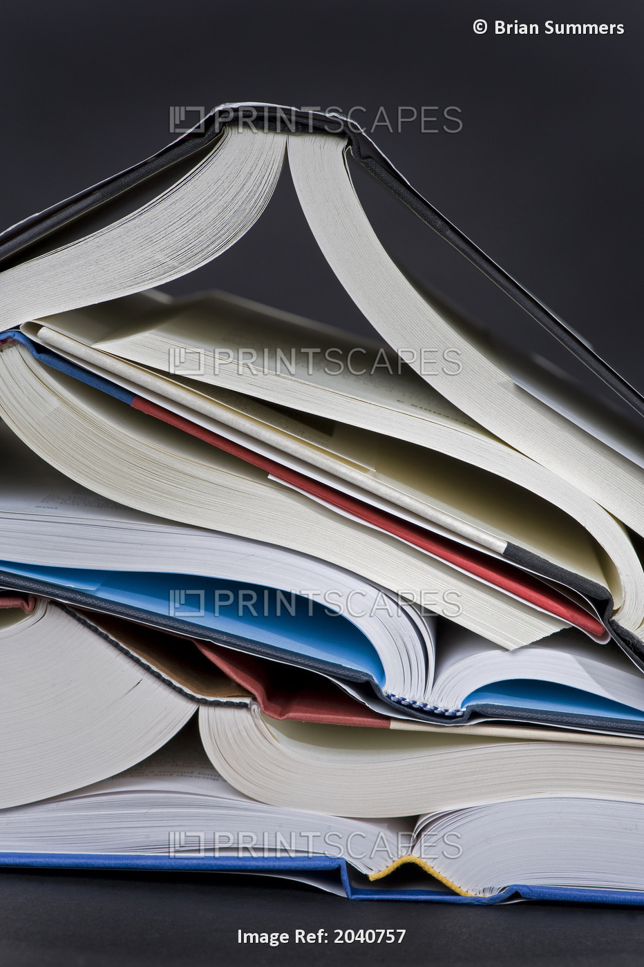 Stack Of Books On A Black Background
