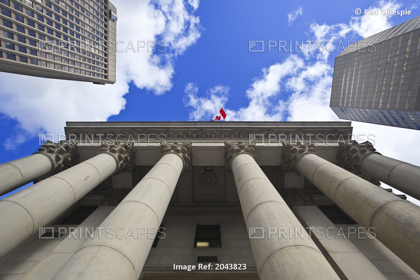 Historic Bank Of Montreal Building At Portage And Main. Winnipeg, Manitoba, ...