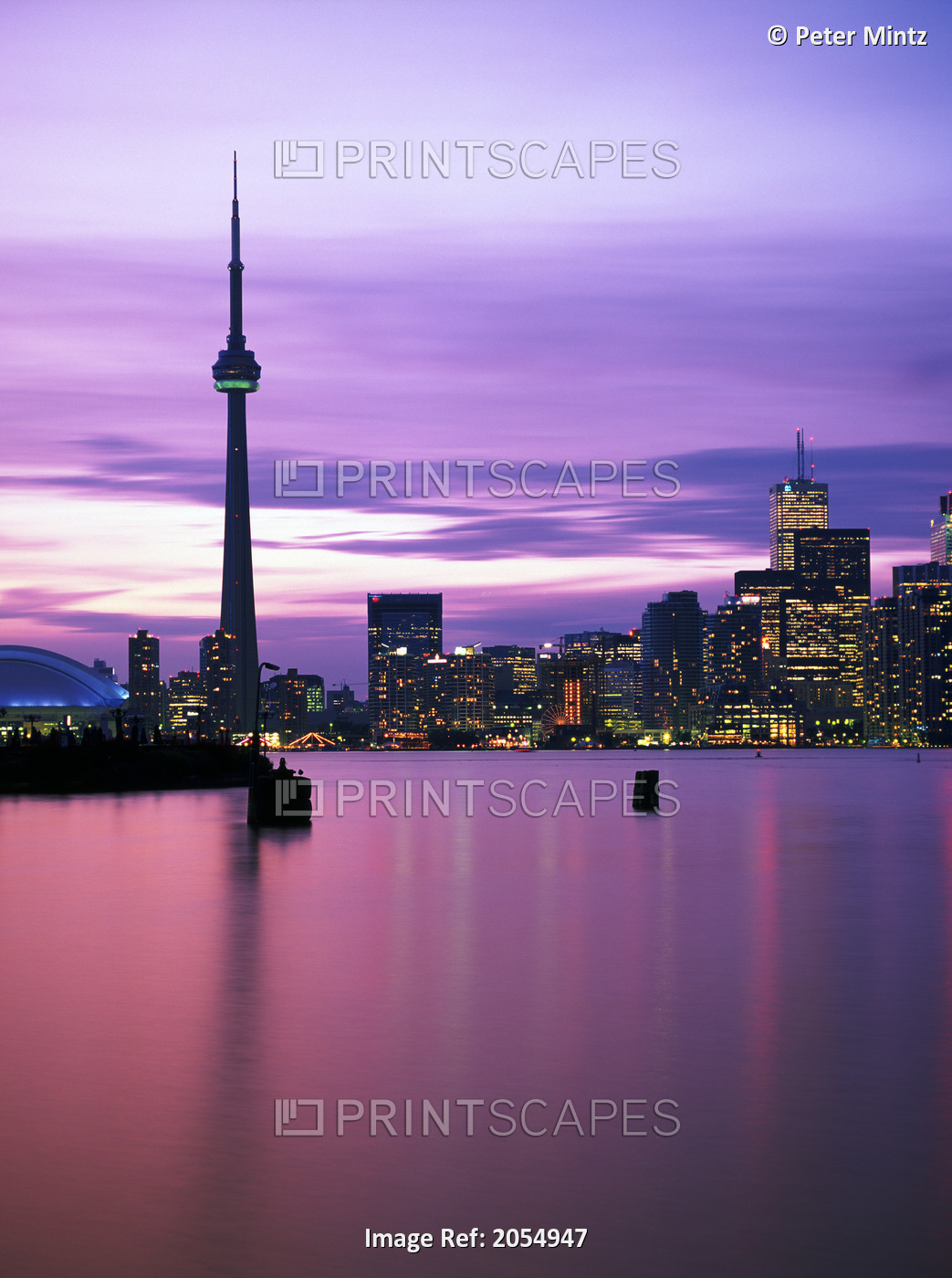 Toronto Skyline At Sunset, Ontario