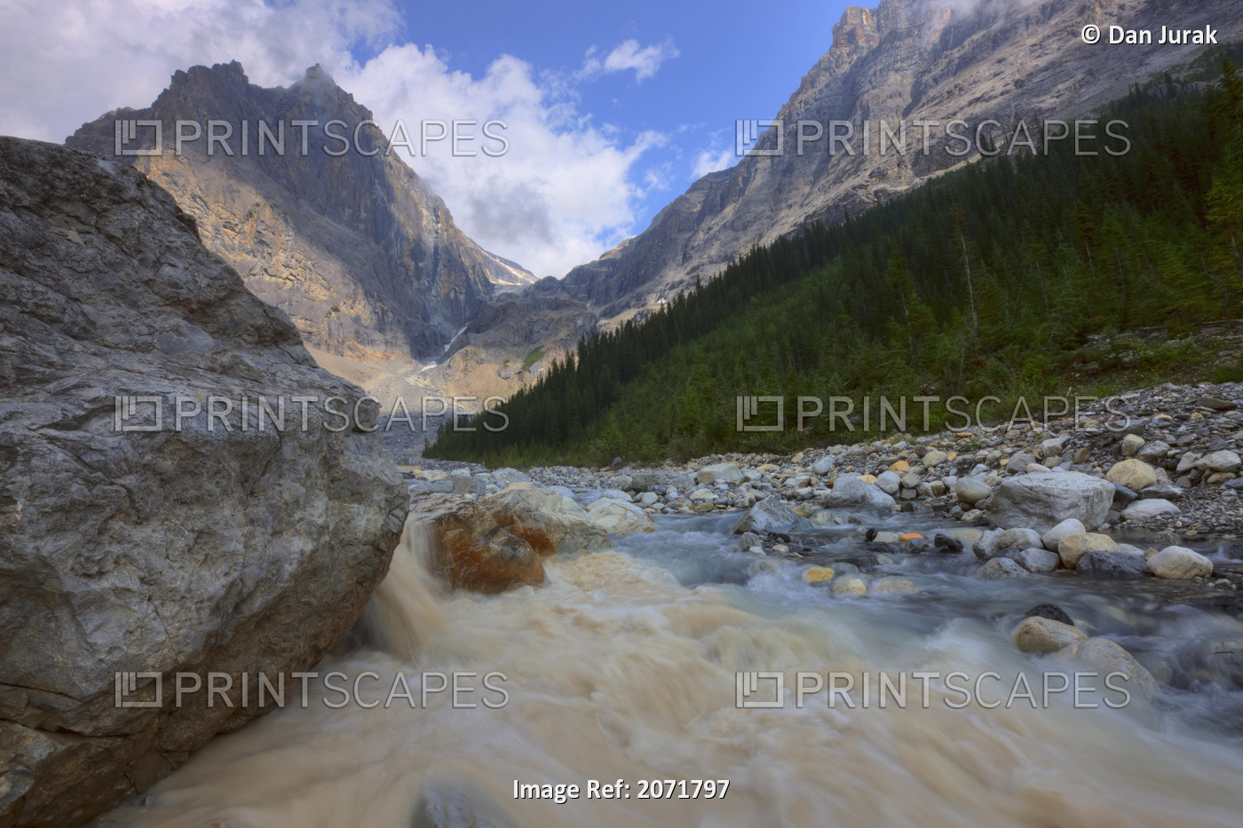 Muddy Runoff In The Emerald Basin With The President Range Mountains In The ...