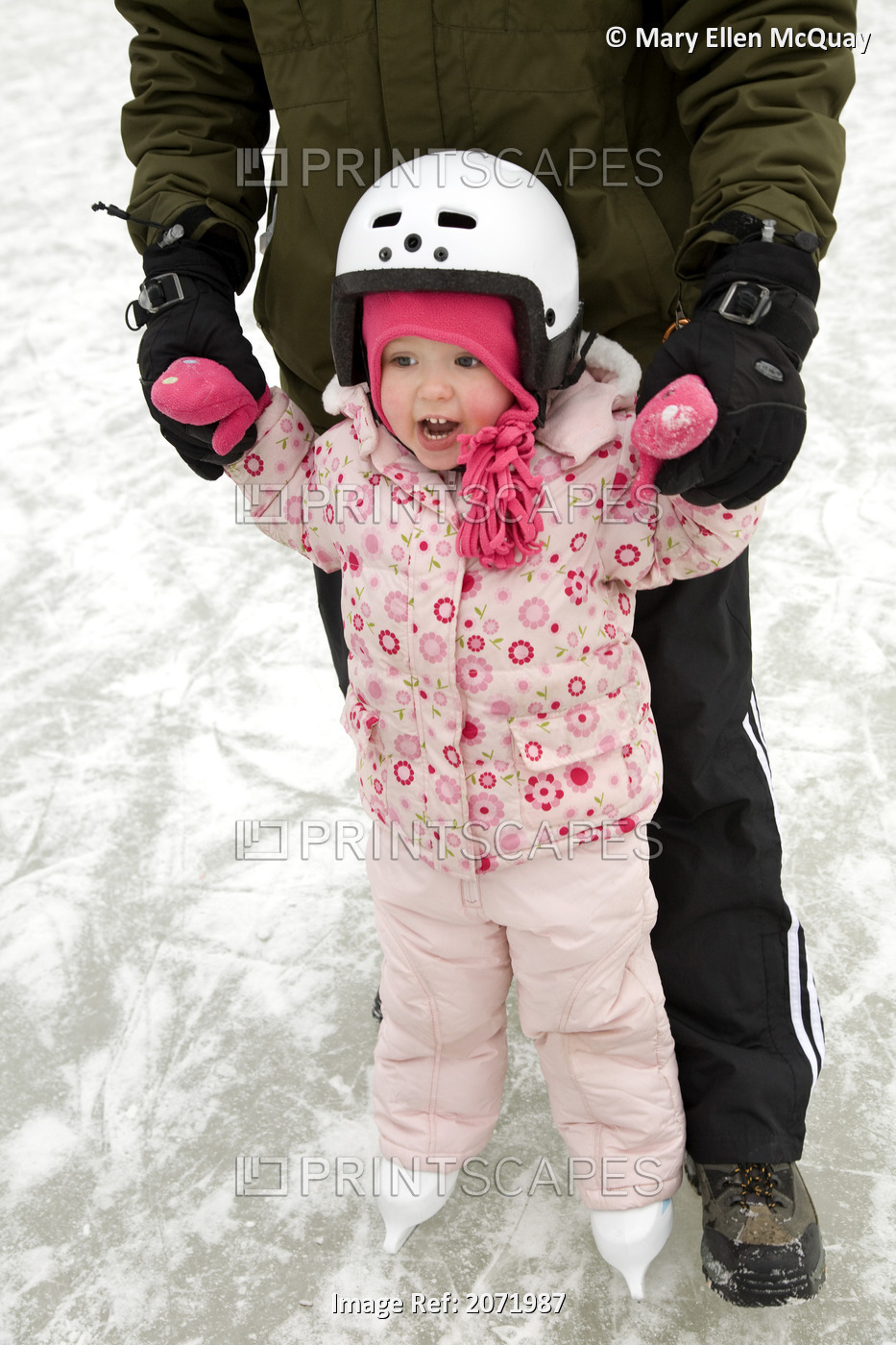 Artist's Choice: Dad Teaching Daughter To Skate, Ontario
