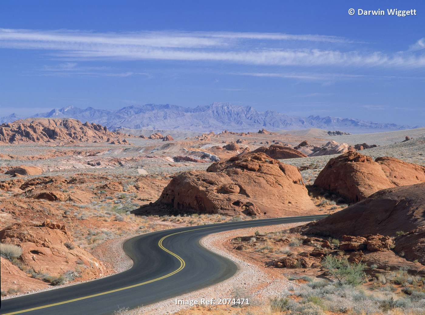Road, Nevada Desert, Valley Of Fire Sp, Nv