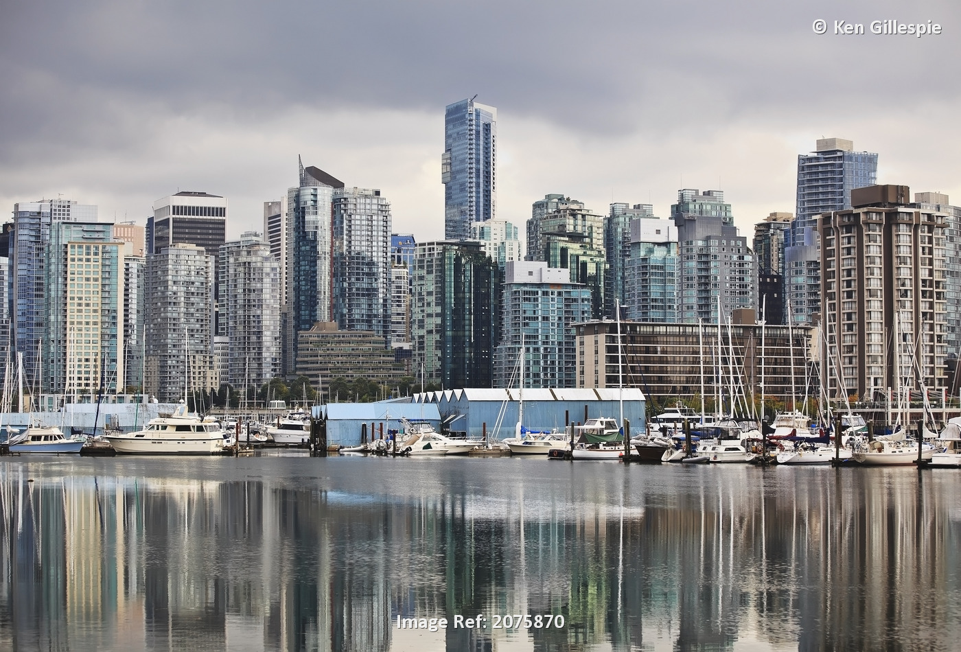 City Skyline And Coal Harbour; Vancouver British Columbia Canada