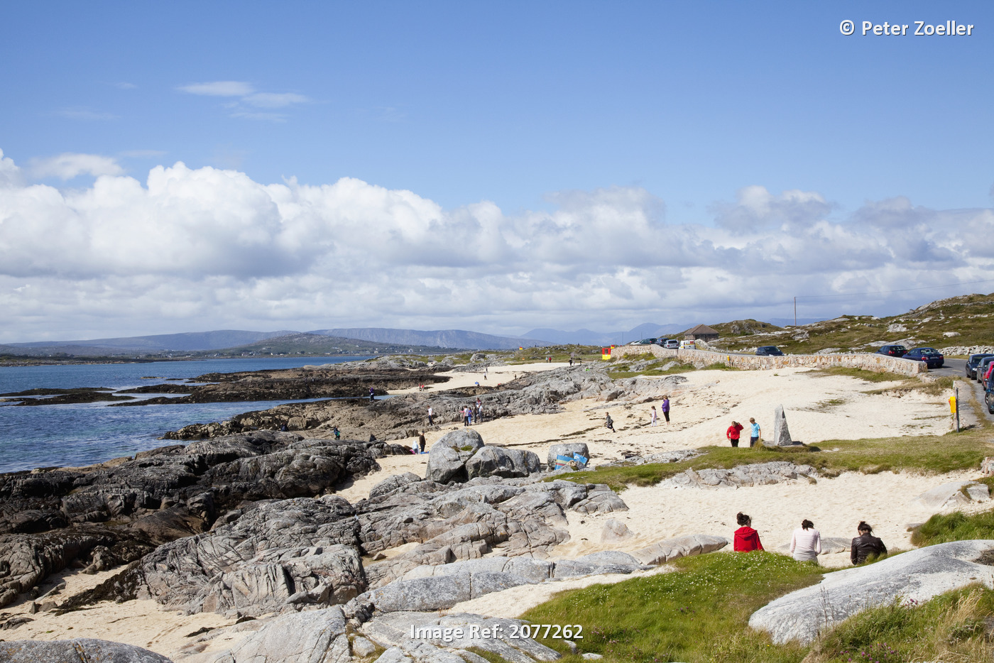 People At The Coral Beach Near Carrowroe; County Galway Ireland