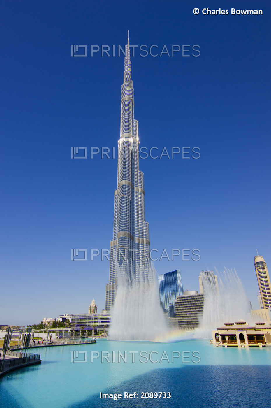 Breaking Waves At Burj Khalifa, Dubai, Uae