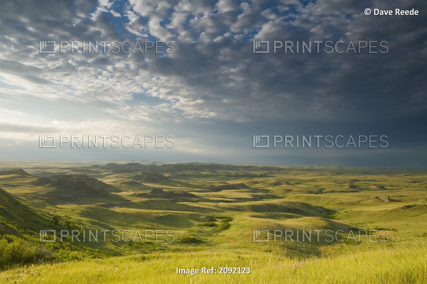 Killdeer Badlands In The East Block Of Grasslands National Park; Saskatchewan ...