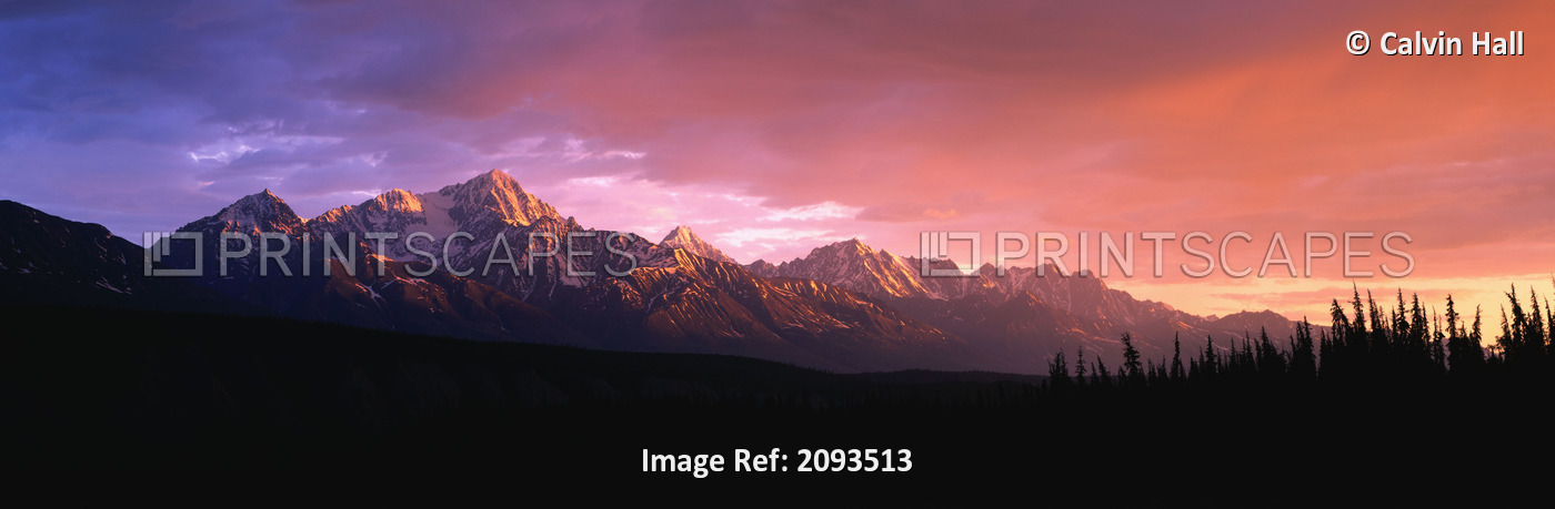 Chugach Mountains At Sunset Near Matanuska Glacier Sc Ak
