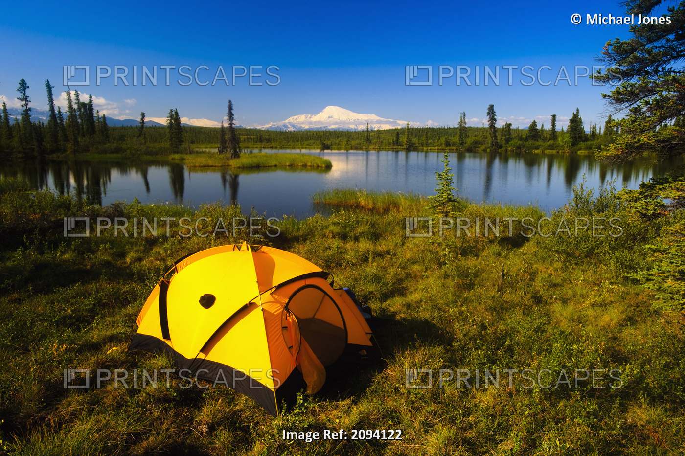 Tent Camping In Wrangell Saint Elias National Park With Mount Sanford In The ...
