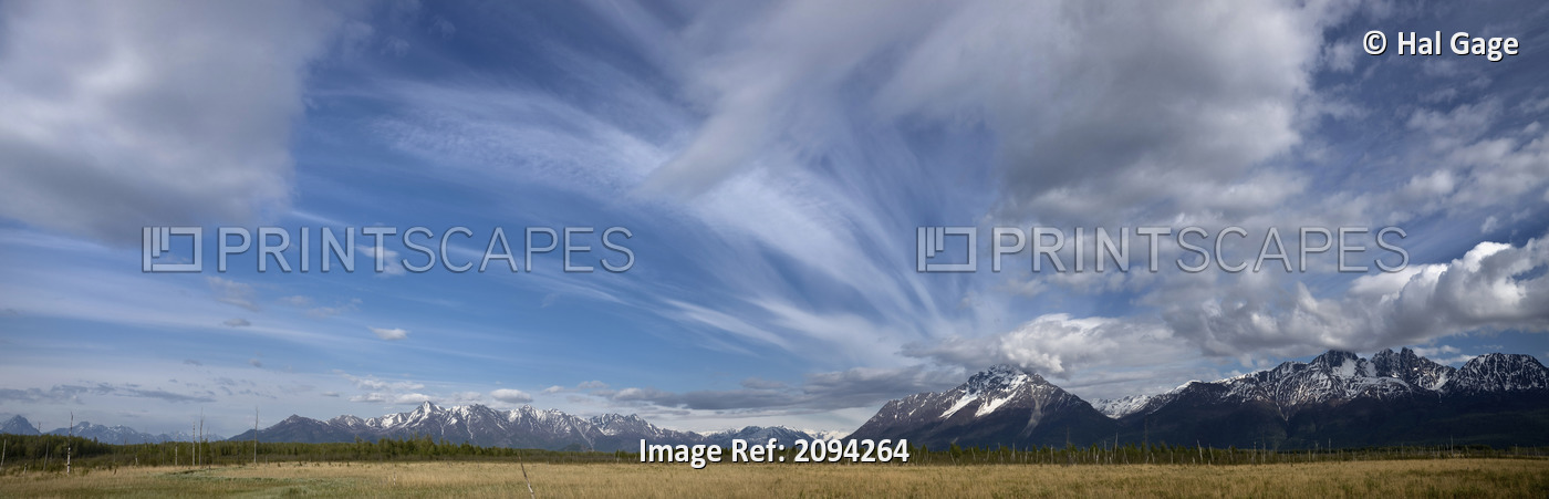 Dramatic Clouds Over Pioneer Peak And The Palmer Hay Flats, Southcentral Alaska