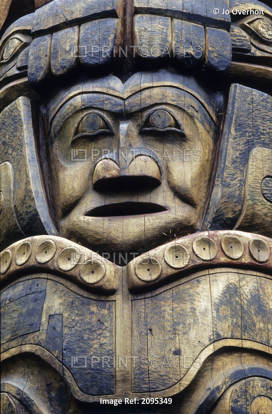 Closeup Of Tlingit Totem Pole Sitka National Historic Park Sitka Alaska ...
