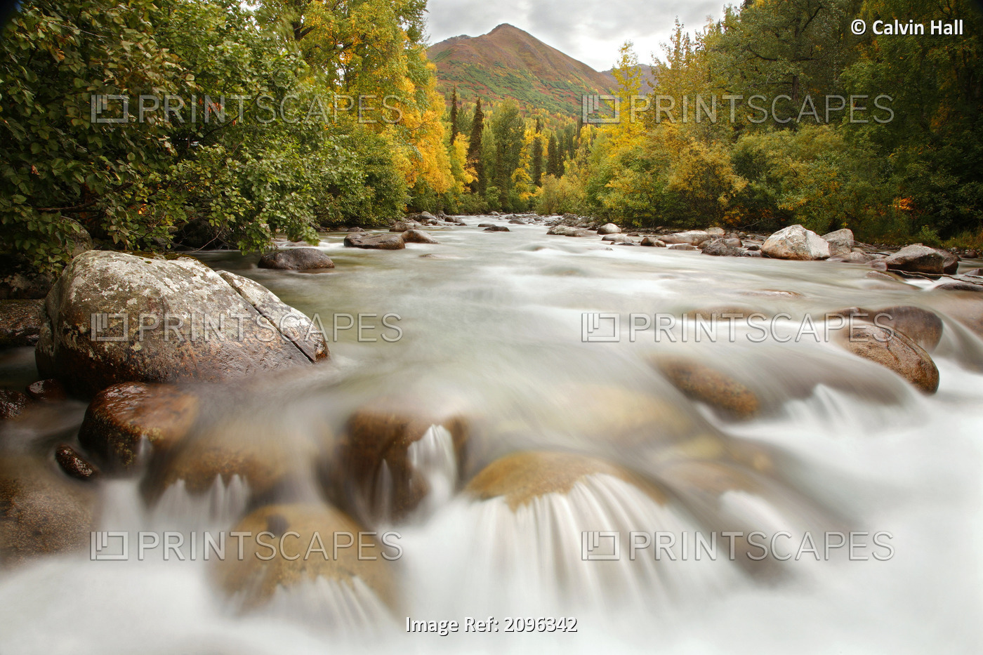 Little Susitna River At The Start Of The Hatchers Pass Road, Southcentral, ...