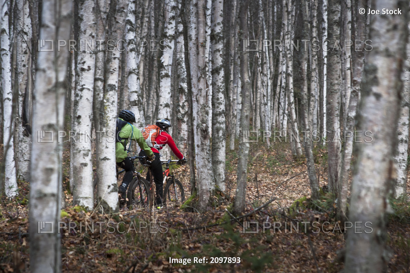 Couple Mountain Biking Along Campbell Airstrip In Anchorage, Southcentral ...