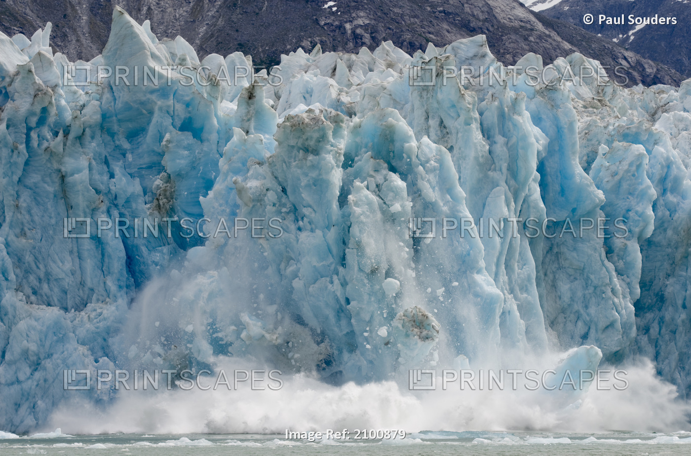 Icebergs Calving From The Face Of Dawes Glacier Along Endicott Arm, Tracy ...