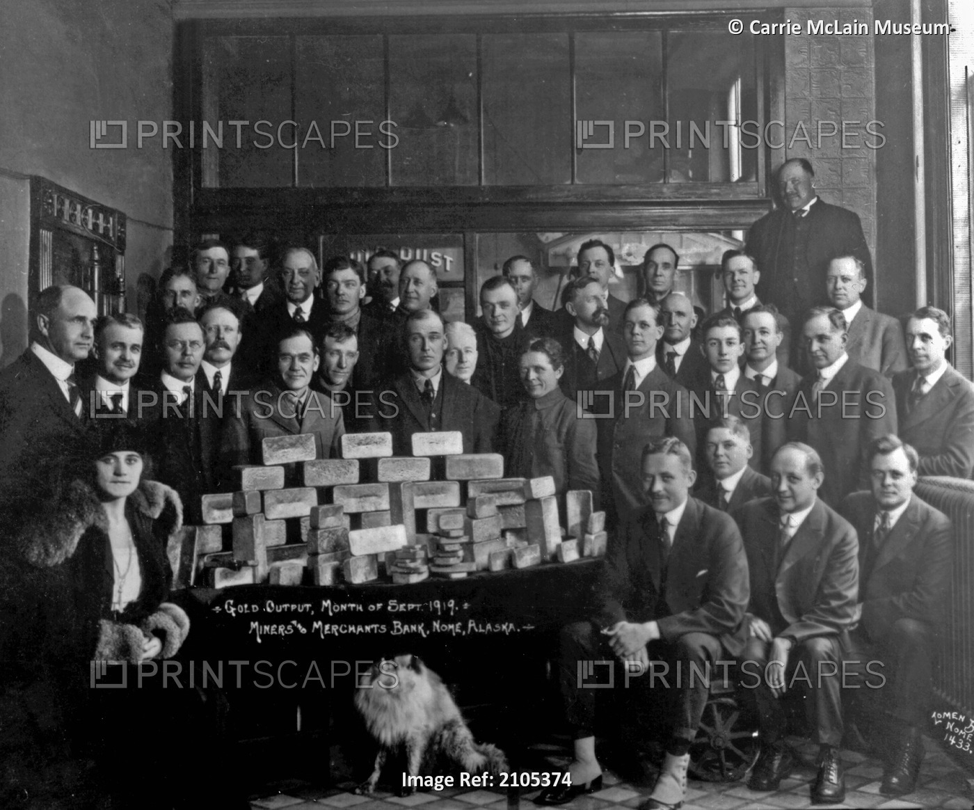 Miners & Merchants Bank Sept 1919 Gold Output Nome Ak/N