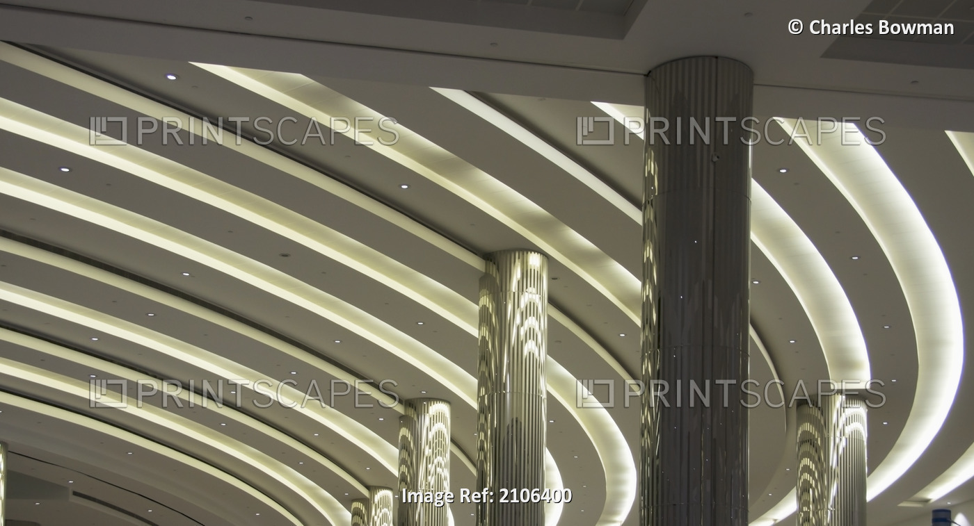 United Arab Emirates, Interior detail of Al Maktoum airport; Dubai