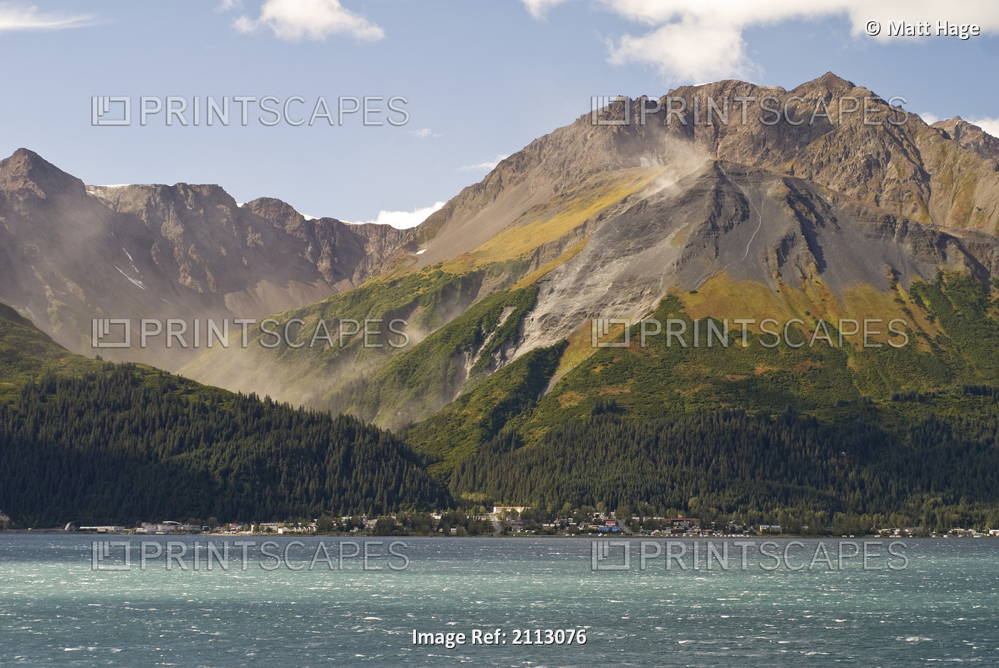 View Of Mt. Marathon And Seward, Alaska From Across Resurrection Bay During ...