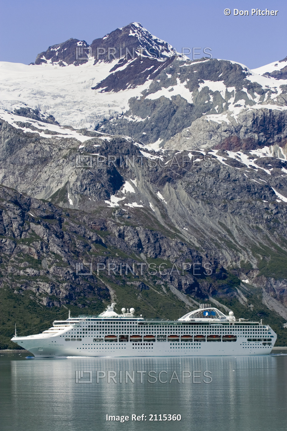 Princess Cruiseship *Sun Princess* @ Margerie Glacier Glacier Bay National Park ...