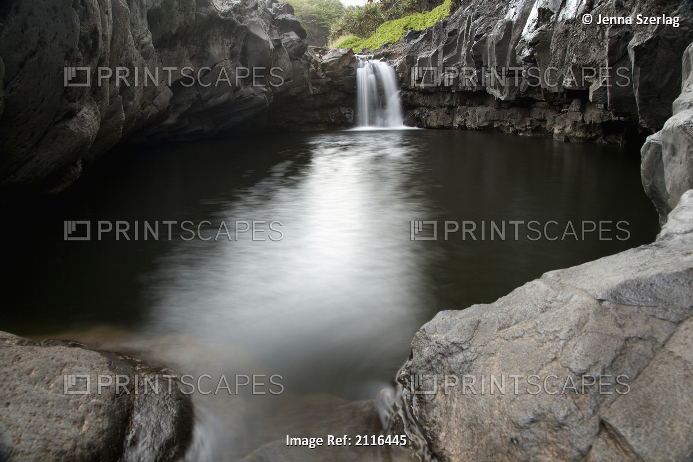 Hawaii, Maui, Hana, Seven Sacred Pools waterfalls.