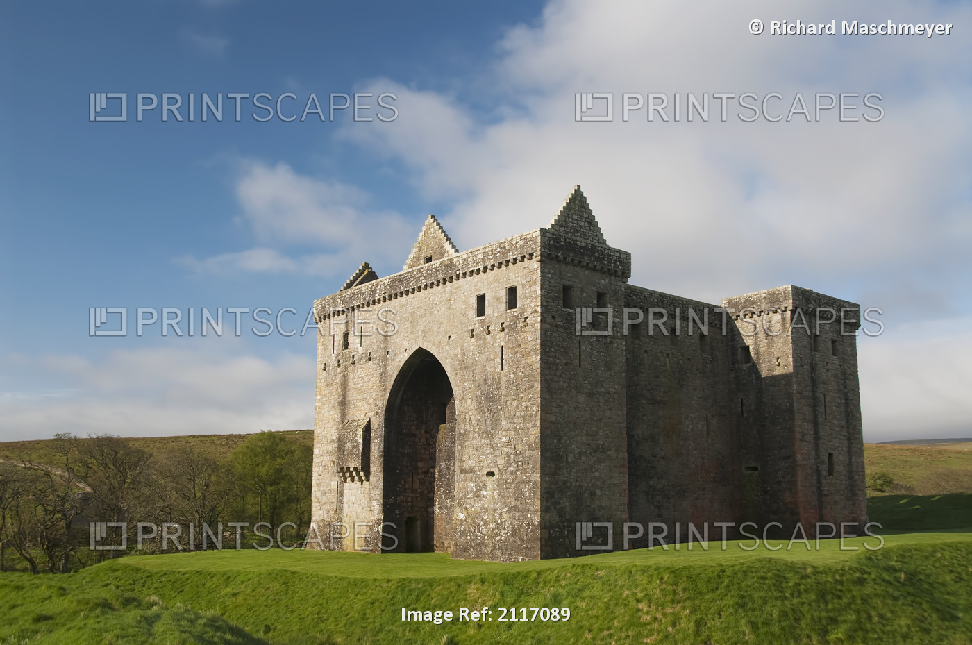 United Kingdom, Scotland, Hermitage Castle near Newcastleton is only ...